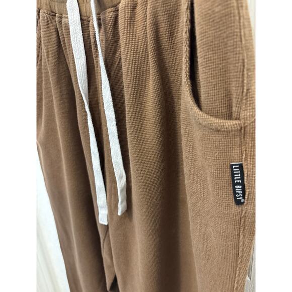 Little Bipsy adult XL brown thermal sweats joggers loungewear - Picture 1 of 4